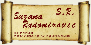 Suzana Radomirović vizit kartica